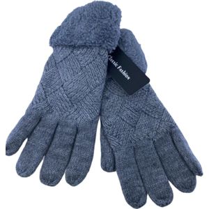 Winter Handschoenen - Dames - Verwarmde - Dubbele grijze stijl