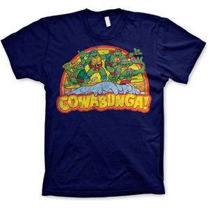 Teenage Mutant Ninja Turtles Heren Tshirt -XL- Cowabunga Blauw