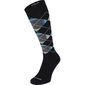 Sockwell - Prism Argyle Heren Compressiekousen Klasse 1 Black - Maat 39-43