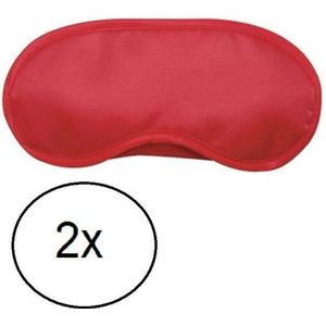 Slaapmasker rood 2 stuks