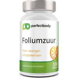 Foliumzuur (vitamine B11) Tabletten - 100 Tabletten - PerfectBody.nl