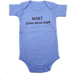 Romper Dotje - romper blauw - maat 62/68 - 100% biologisch katoen