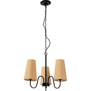 TooLight Hanglamp APP720-3CP - E27 - 3 Lichtpunten - Beige/Zwart