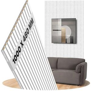 Akoestische Paneel Wandbekleding in Houtlook - Geluidsabsorberende Viltpanelen 100x48 cm