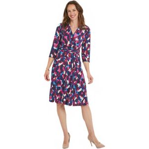 Korte wikkeljurk met print van mesh