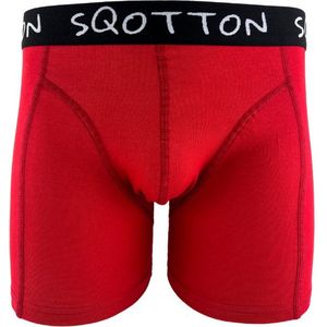 Heren boxershorts - SQOTTON® - 3 stuks - Rood/Wit/Blauw - Maat XL