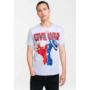 Logoshirt - T-shirt - Captain America - Tweekleurendesign