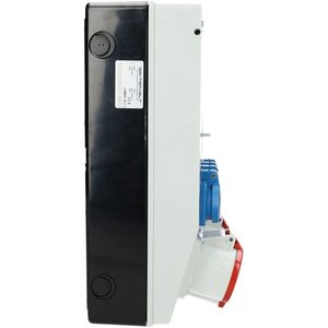EMAT kunststof wandverdeler 3-fase IP44 met 1x CEE 5P 16A 1x CEE 5P 32A en 4x schuko 16A (85016028)