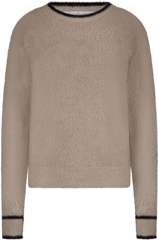 Red Button - Fluffy Sweater - Beige - Dames