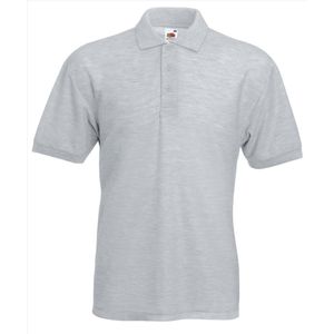 Fruit Of The Loom Heren Poloshirt Lichtgrijs Pique Regular Fit - S