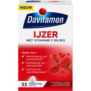 Davitamon - IJzer Met Vitamine B12 - 33 Tabletten