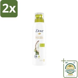 Dove Shower Foam Coconut Oil 200 ml - Voordeelverpakking - 2 stuks - Douche mousse - Kokosolie