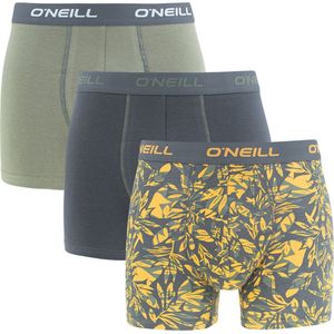 O'Neill heren boxers 3P palm groen & grijs