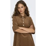 Only - Onlgry Nessa Ss Cord Dress - Bruin - Jurk