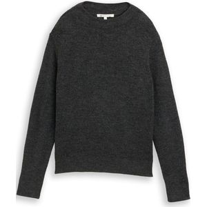 TOM TAILOR DENIM - Trui - Antraciet - Knitwear - Wijde Pasvorm - Lange Mouw