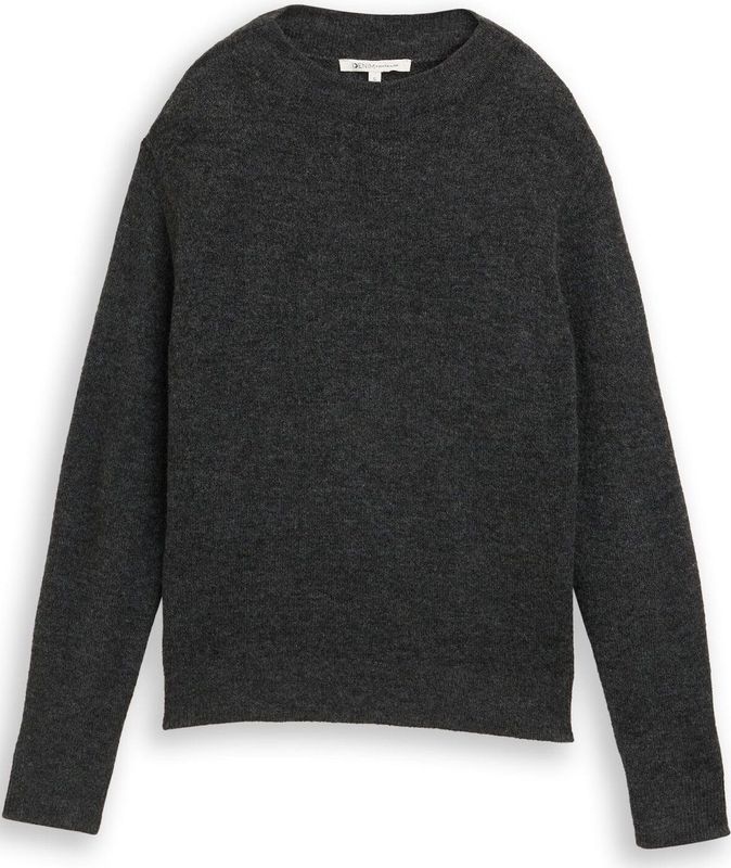 TOM TAILOR DENIM - Trui - Antraciet - Knitwear - Wijde Pasvorm - Lange Mouw
