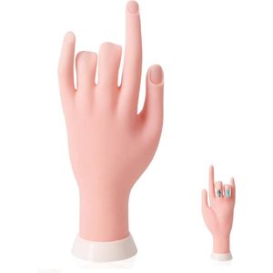 Oefenhand voor Nagelkunst en Manicure Training – Flexibel en Herbruikbaar Model