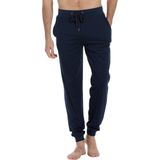 Pastunette for Men Heren lange Pyjamabroek met boordjes - Blauw - Maat 3XL (58)