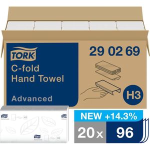 TORK 290269 Papieren handdoeken Wit 20 stuks/pak 20 stuk(s)