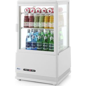 Arktic Koelvitrine Tafelmodel - Professionele Buffetvitrine - Horeca Koelkast Glazen Deur - 58 Liter - Wit