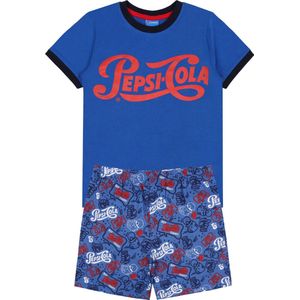 Marineblauwe, tweedelig pyjama met print - PEPSI-COLA / 134 cm