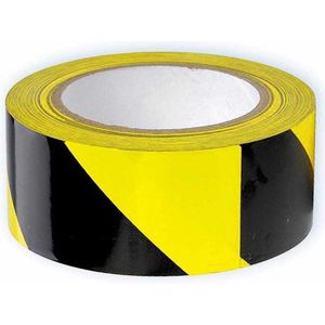 corona afstand tape - geel zwart markerings tape