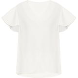 usha - Blouse - Effen - Korte Mouwen - V-hals