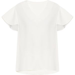 usha - Blouse - Effen - Korte Mouwen - V-hals