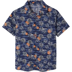 Vertbaudet Hemd - jongen - korte mouw - palmboomprint - katoen