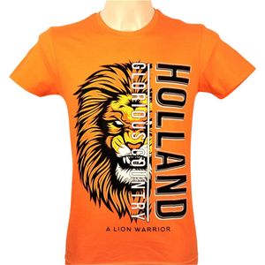 T-shirt Oranje Leeuw - Heren - Volwassenen - Koningsdag - EK/WK - Olympische Spelen - Een Stuk - Maat S