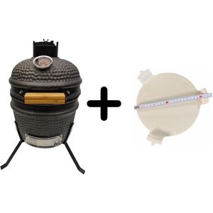 Own Grill - 13 Inch Kamado Barbecue - Zwart - Keramiek