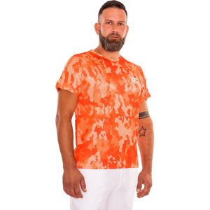 ONCOURT Camo Shirt Tennis- & Padelkleding Heren Oranje - Maat XXL