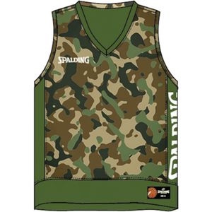 Spalding Reversible Shirt Heren - Camouflage / Khaki | Maat: S