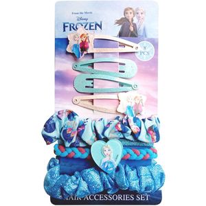 Disney Frozen - Haaraccesoire - 2x haarelastiek - 2x scrunchie - 4x haarknip