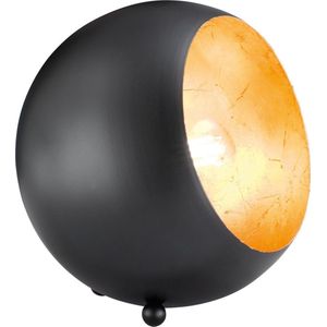 LED Tafellamp - Trion Blinky - E14 Fitting - Rond - Mat Zwart - Aluminium