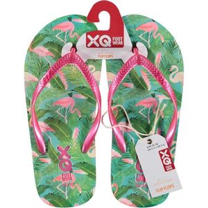 Xq Footwear Teenslippers Flamingo Meisjes Roze/groen Mt 27/28