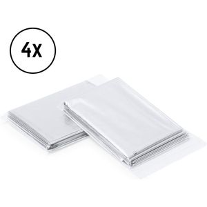 Nooddeken - Zilver - Isolatiedeken - Set van 4 stuks - 130 x 210 cm