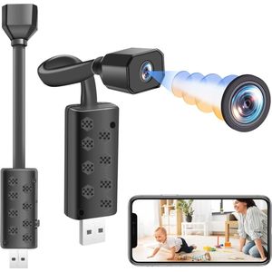 Mini Spy Camera HD 1080P met Nachtzicht - USB WiFi Verborgen Camera voor Thuisbewaking