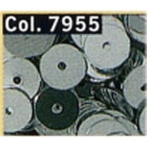 Gütermann Pailletten plat 6 mm kleur SILVERGROEN 7955 3 kokers à 9 gram 603872