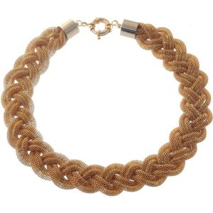 Behave Gevlochten korte ketting goudkleur