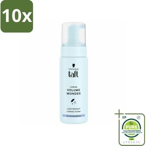 10 x Taft - Caring Volume Wonder - Lightweight Foam - Lichtgewicht lift - 150 ml - Grootverpakking - Haarpoeder - Volume Haar - Dun Haar - Fijn Haar - Taft