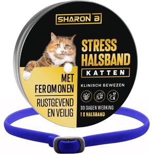 Halsband kat blauw - Feromonen - Anti-conflict voor katten - Anti-stress - Geruststellend - Alternatief voor Feliway