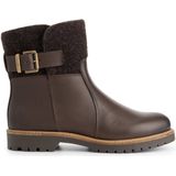 Travelin' Orkla Dames - Enkellaarzen - Wol/Vilt - Donkerbruin