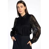 AAIKO Pillar Paillette Pes 522 Dames - Jurken - Zwart - Maat S