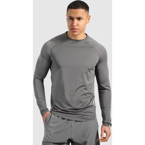 Smilodox Heren slim fit longsleeve Powerfit - regular fit lange mouw, ademend met functionele stof