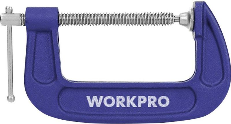 WorkPro - WP232019 - C-klem - 100 mm - Spanbreedte 100 mm - Lengte 210 mm