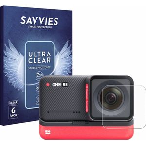 Savvies - Screenprotector voor Insta360 One RS 4K Edition (Lens) - Folie Beschermfolie transparant 6 Stuks