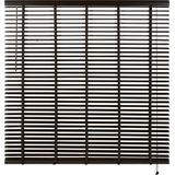 Houten Jaloezie - Bruin - 220x210 cm - Raamdecoratie - Lamelbreedte 50 mm - Inclusief Bedieningskoord en Draaistang