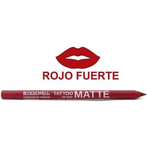 Leticia Well - Matte Tattoo Lippotlood / Lipliner - Rood / Hot Red - Nummer 11652 - 1 stuks