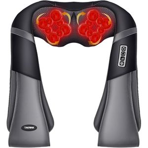 Elektrisch Nek- en Schoudermassageapparaat met 16 Massageballen - 3 Instelbare Snelheden en Weinig Geluidsniveau